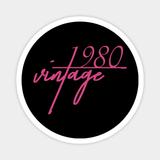 1980 Vintage. 40th Birthday Cool Gift Idea Magnet